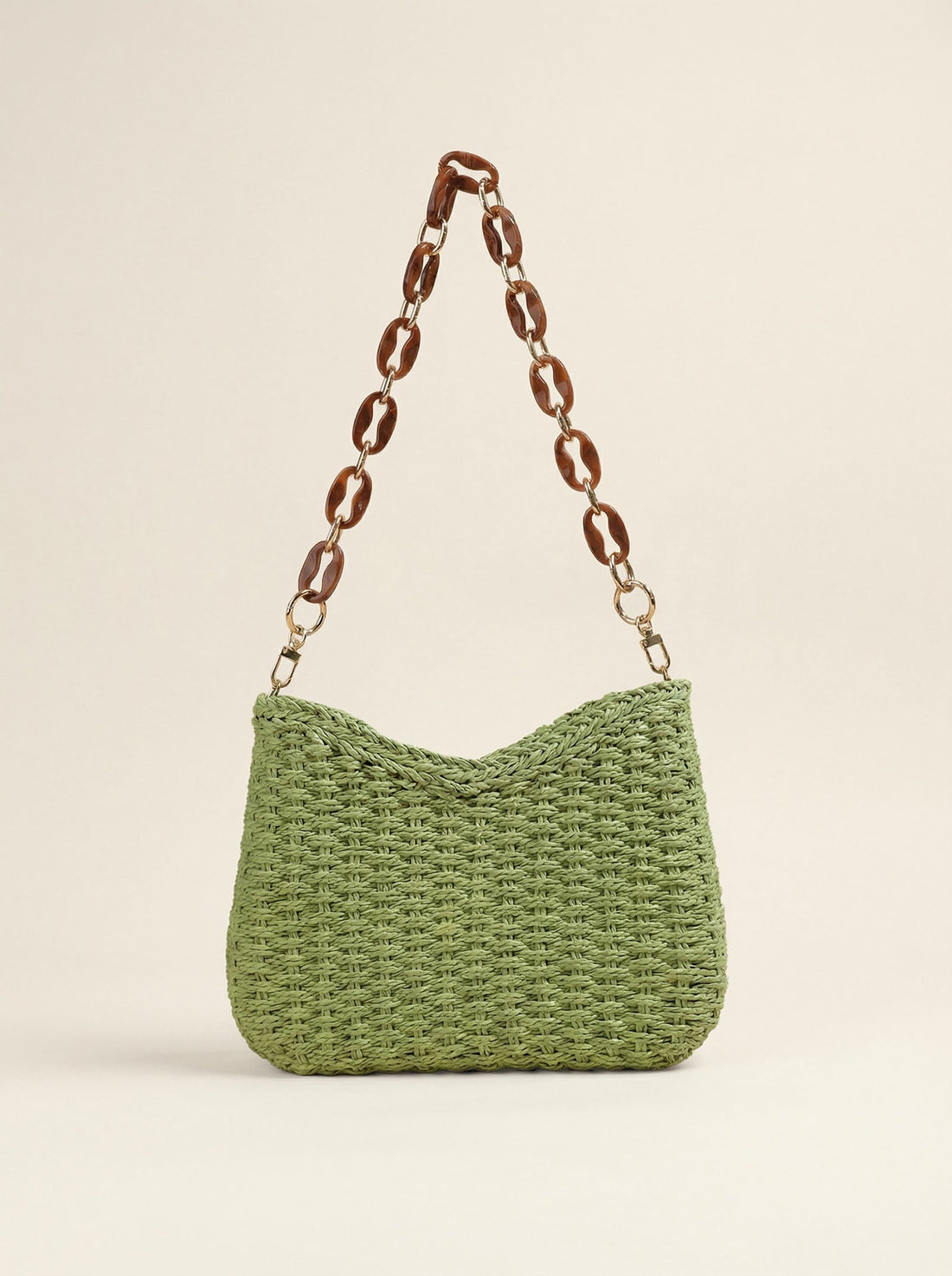 Colorful Woven Straw Shoulder Bag