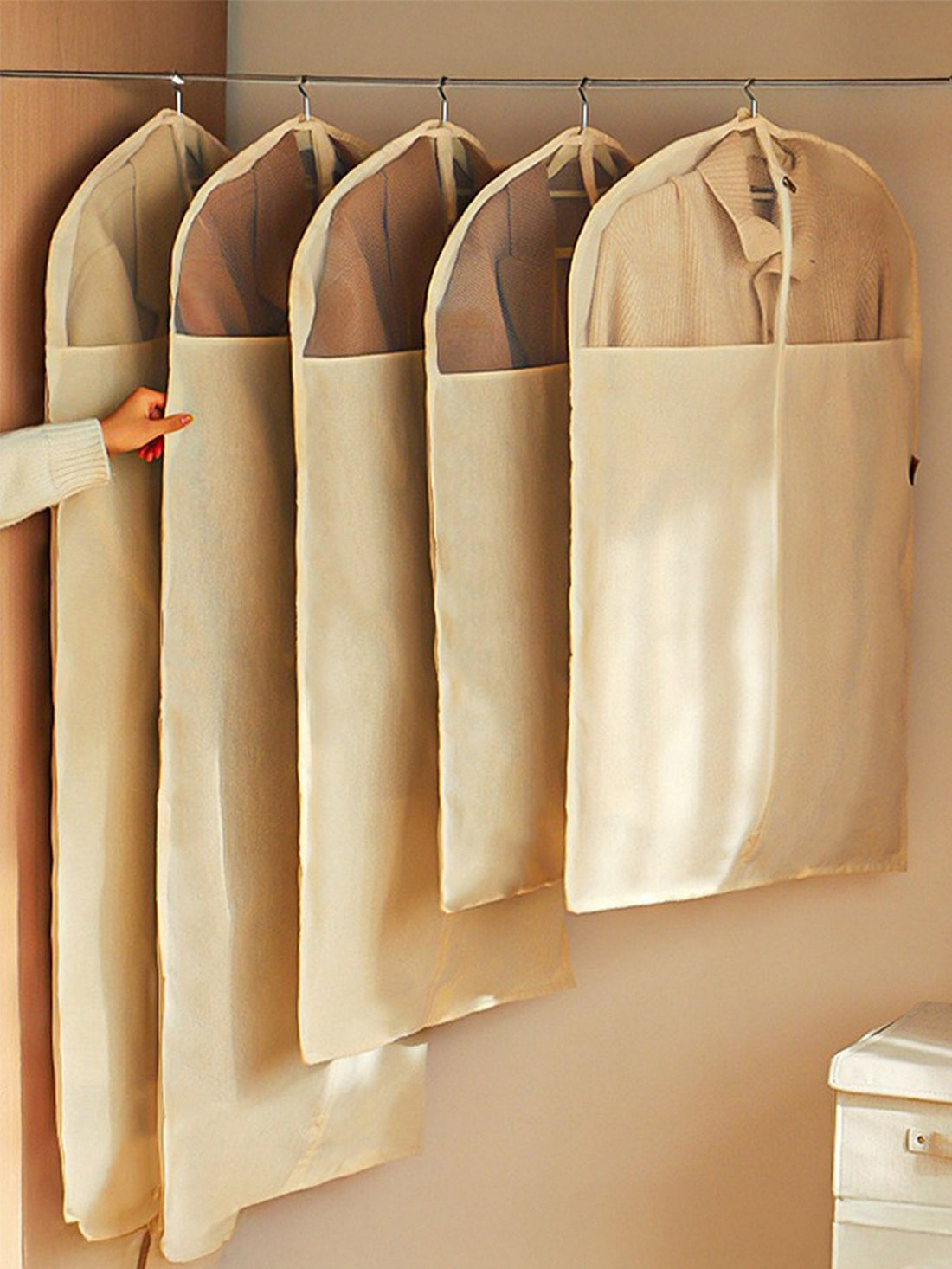Linen Cotton Clear Window Dust-Proof Storage Bags