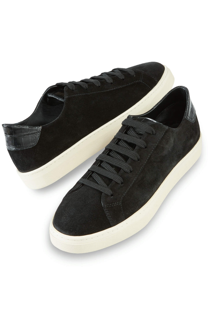 Patrick James Suede Crocodile Print Sneaker