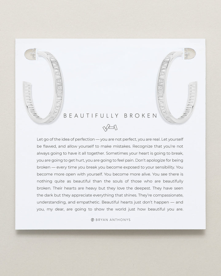 Beautifully Broken Baguette Maxi Hoop Earrings